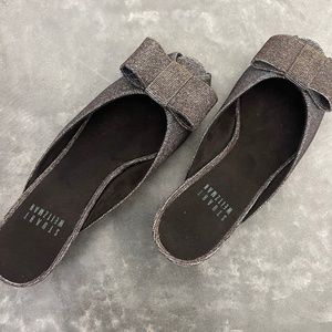 STUART WEITZMAN CANDY METALLIC SILVER SANDALS $365 Sz 5